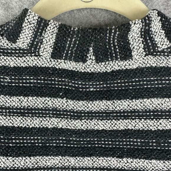 Madewell Open Cardigan Sweater Womens M/L Striped Upbeat Oversized Pockets Light - Picture 7 of 13